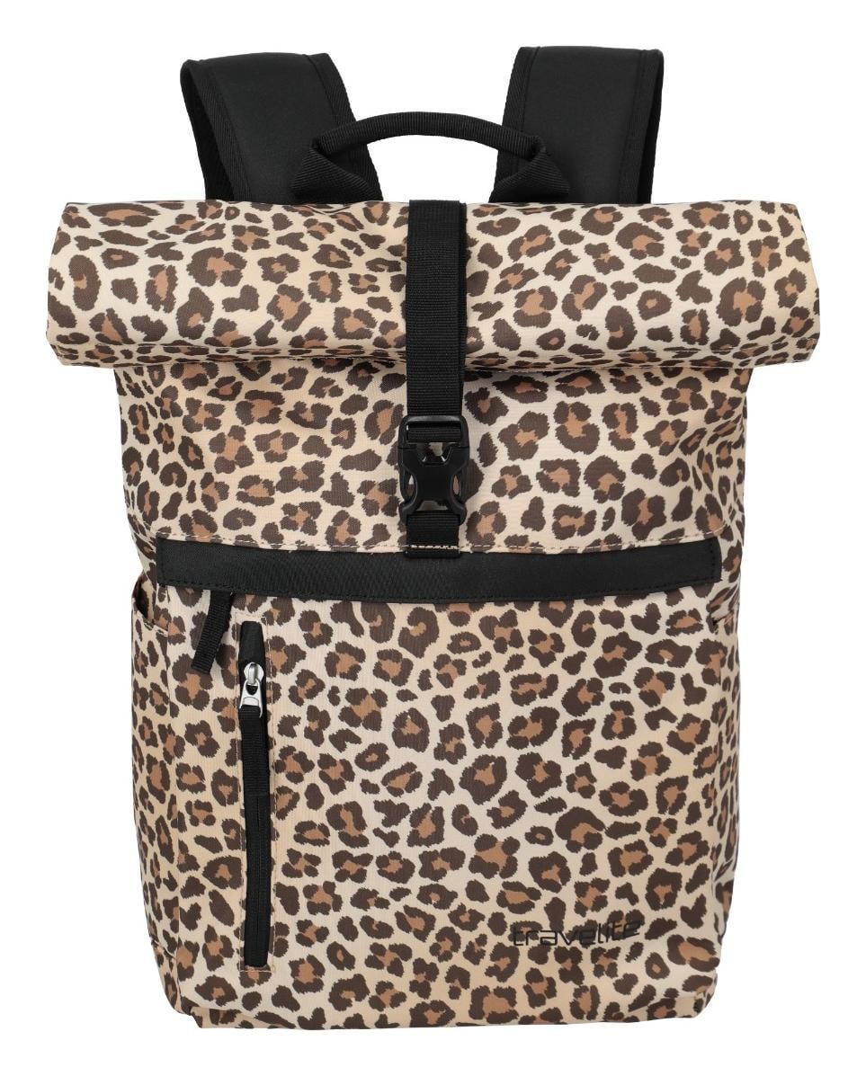 Batoh na notebook Travelite Basics Rollup Backpack Leopard