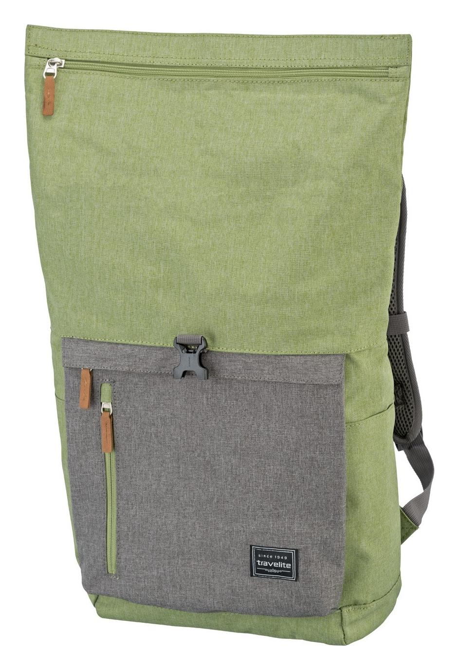 Roll top batoh Travelite Basics Roll-up Backpack Green/Grey (obrázok 5)