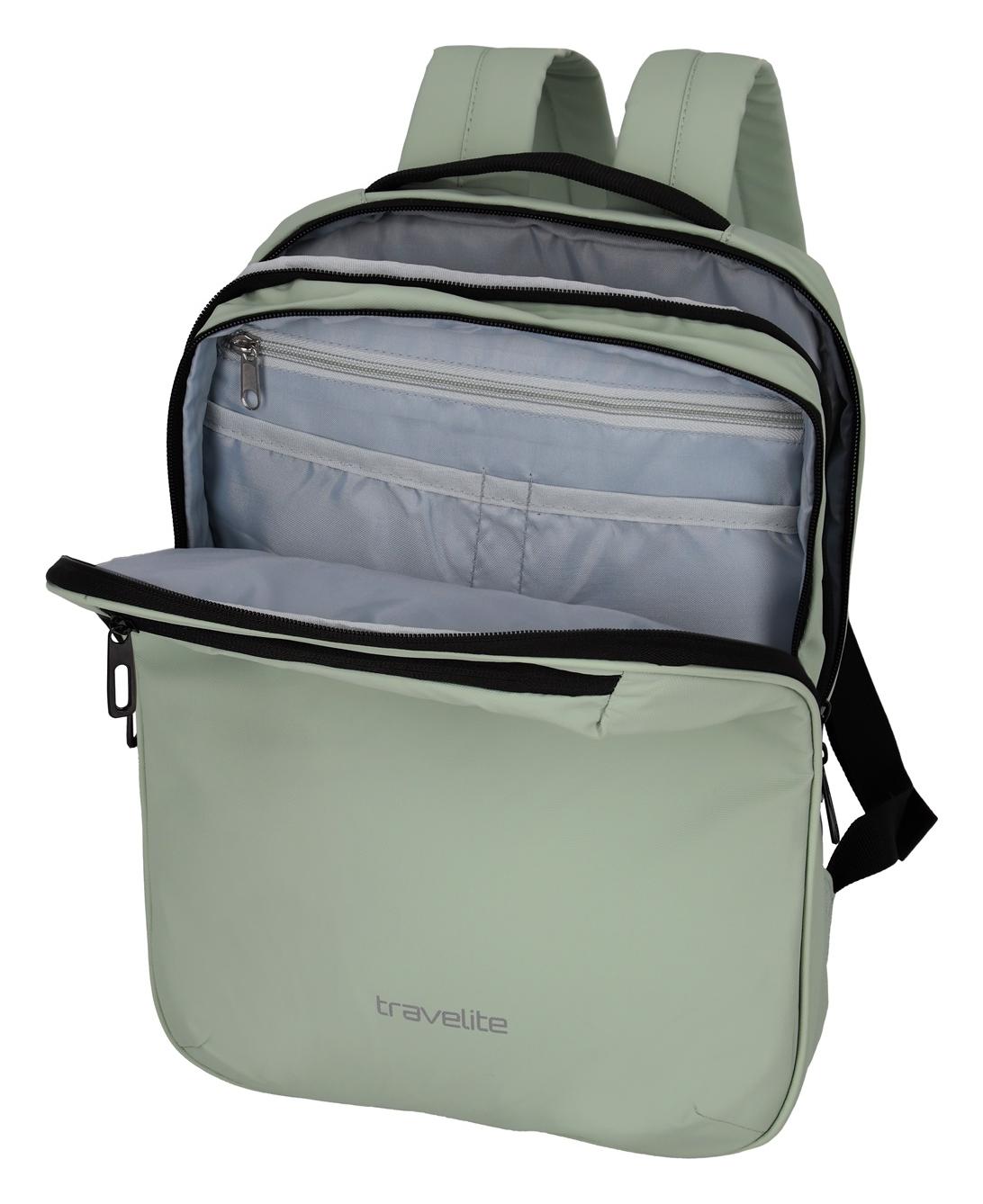Batoh na notebook Travelite Basics Everyday Backpack Light green – Obrázok 5