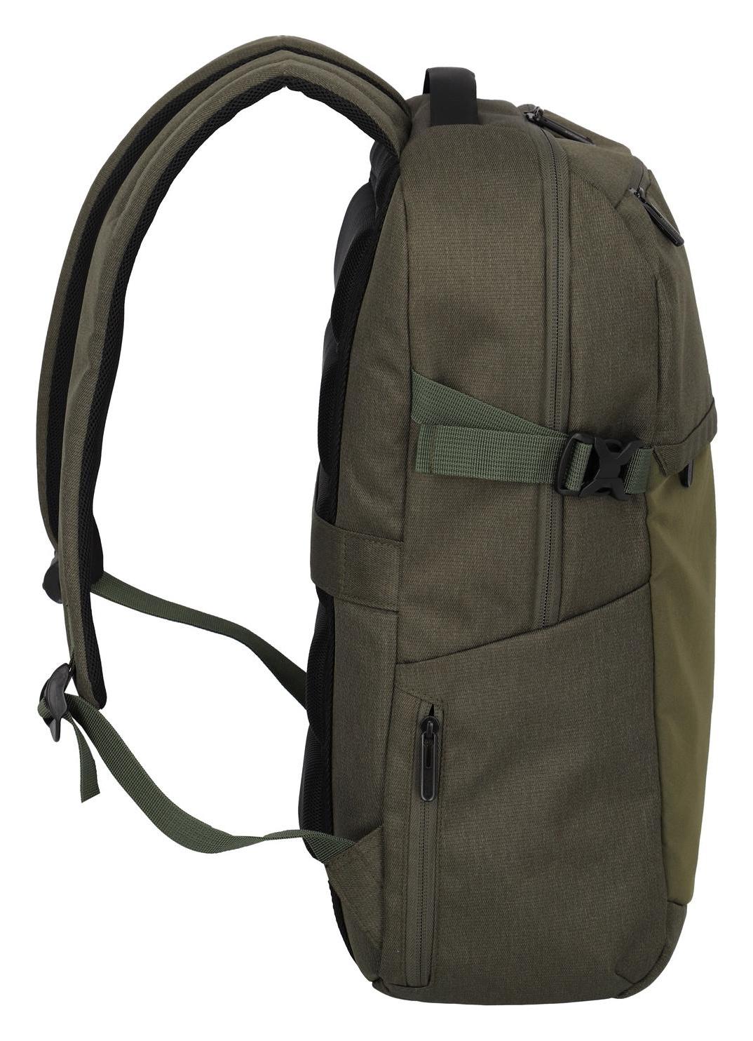 Batoh na notebook Travelite Pathway Backpack Allround Olive – Obrázok 4