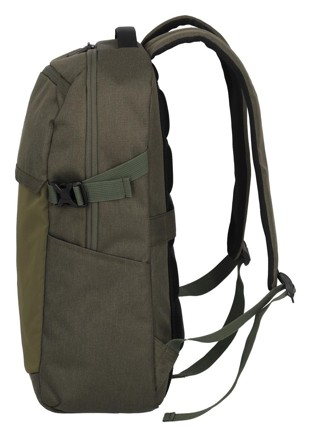Batoh na notebook Travelite Pathway Backpack Allround Olive – Obrázok 3