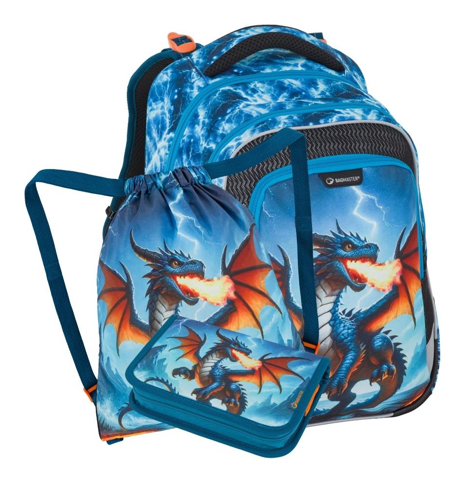 Školský set Bagmaster LUMI 26 D Set S Dragon