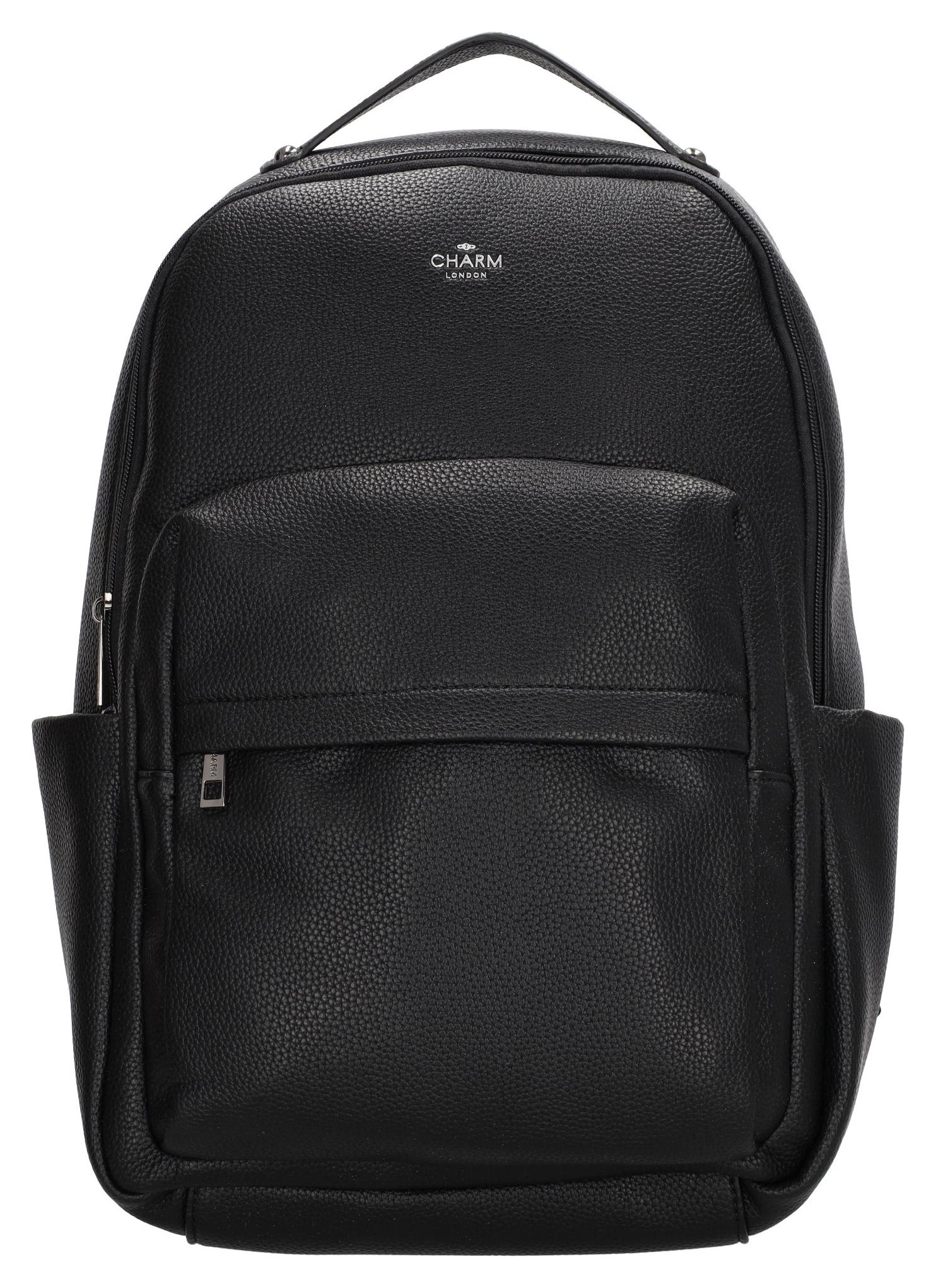 Dámsky ruksak na notebook Charm London Mulberry street W00407 Black