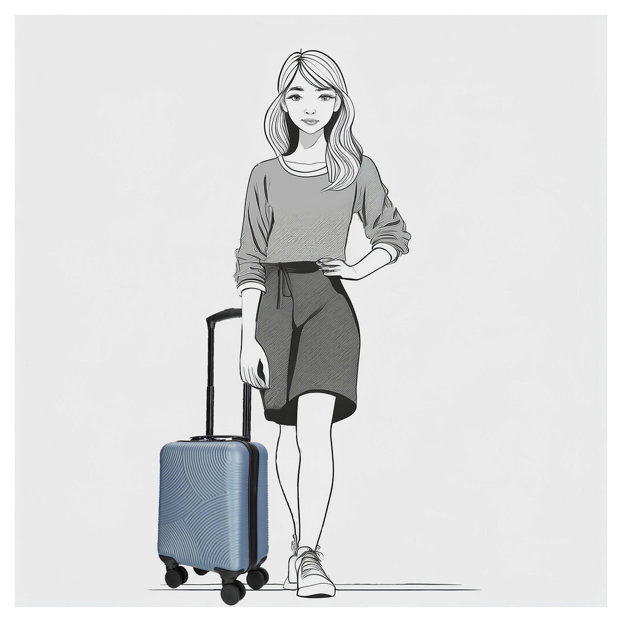 Palubný kufor Enrico Benetti Louisville 39040-40 Jeansblue – Obrázok 3