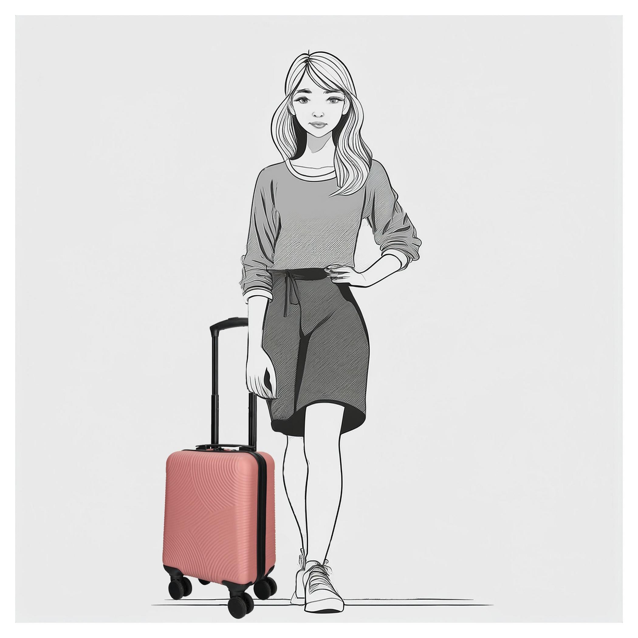 Príručný kufor Enrico Benetti Louisville 39040-40 Oldpink – Obrázok 3