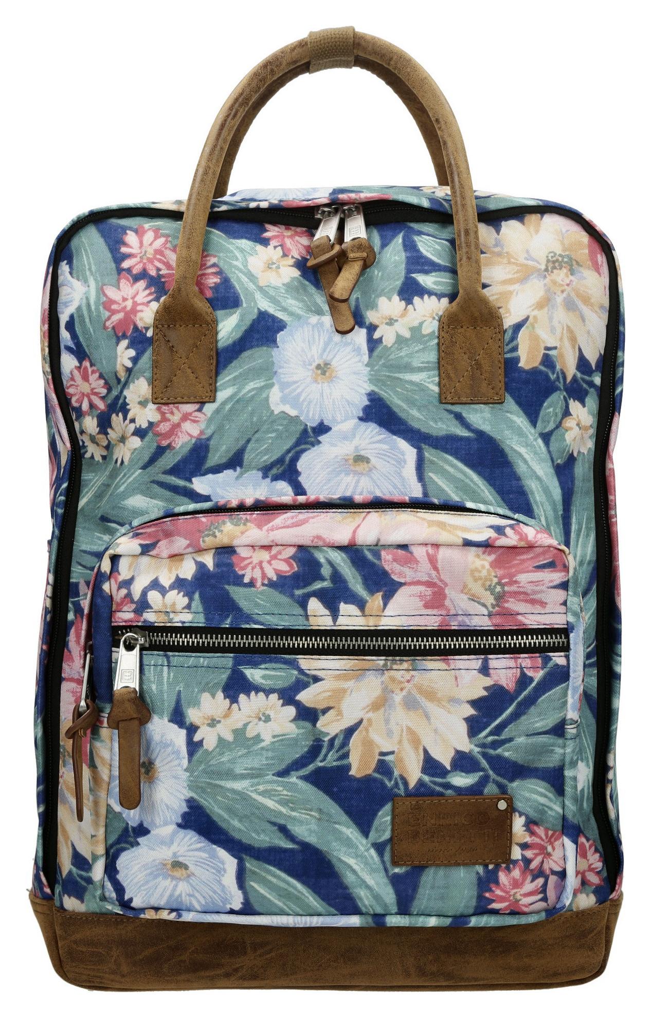 Batoh na notebook Enrico Benetti Santiago 46180 Navy Flower