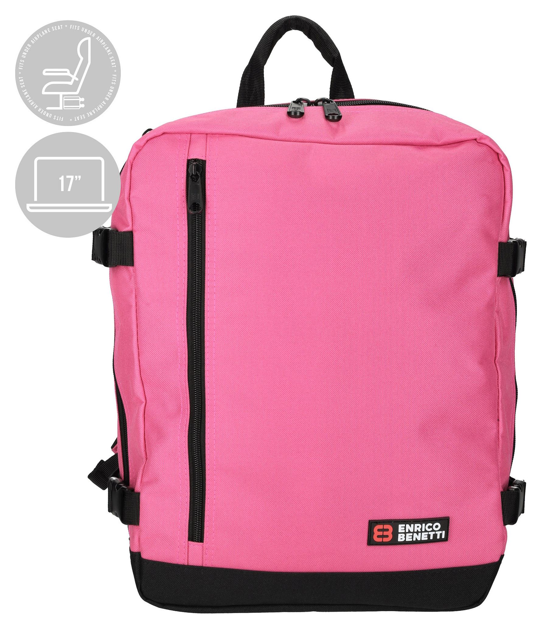 Batoh do lietadla 40x30x20 Enrico Benetti Amsterdam 54687 Fuchsia
