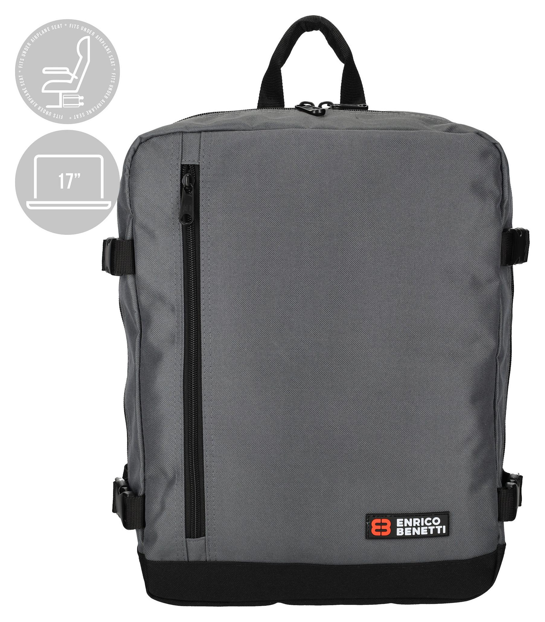 Batoh do lietadla 40x30x20 Enrico Benetti Amsterdam 54687 Grey