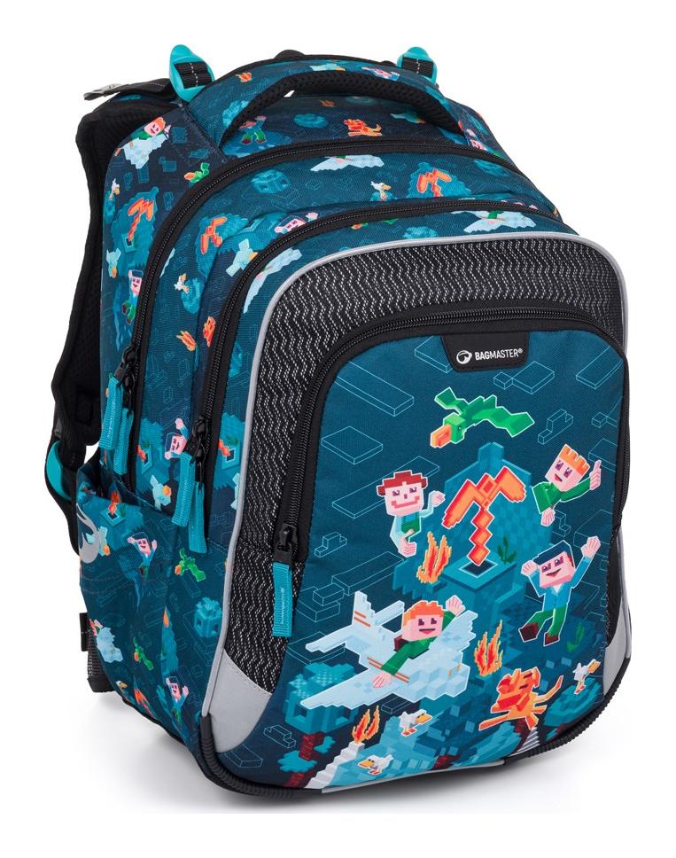Veľký školský set Bagmaster LUMI 24 E Set L Blue