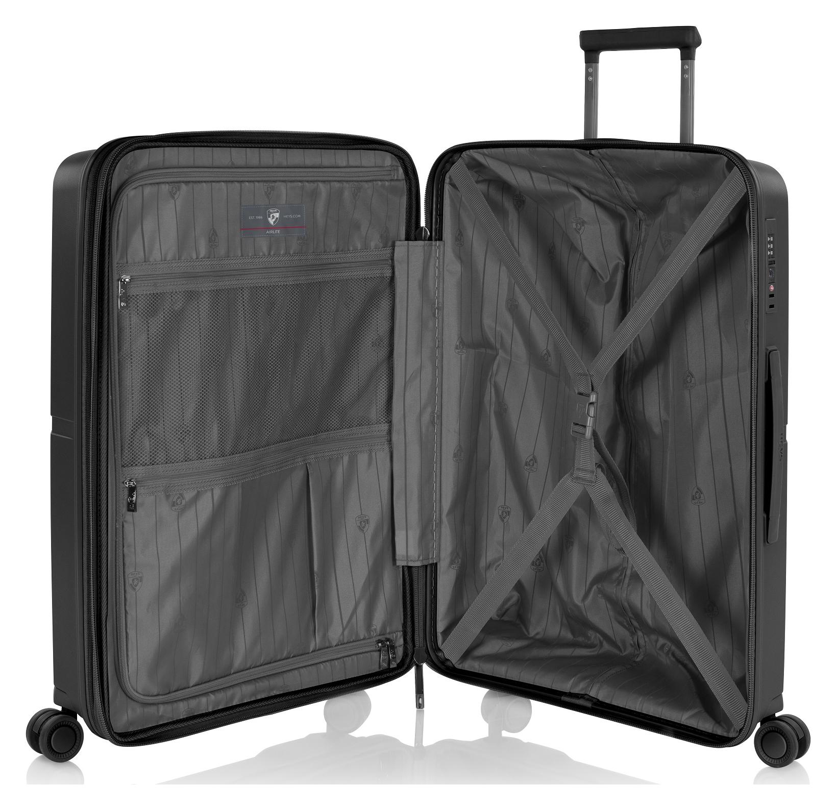 Stredný škrupinový kufor na kolieskach Heys Airlite M Black – Obrázok 6