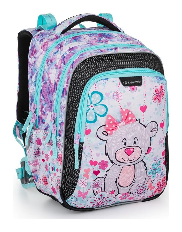 Školský batoh Bagmaster Lumi 21 C Gray/blue/pink