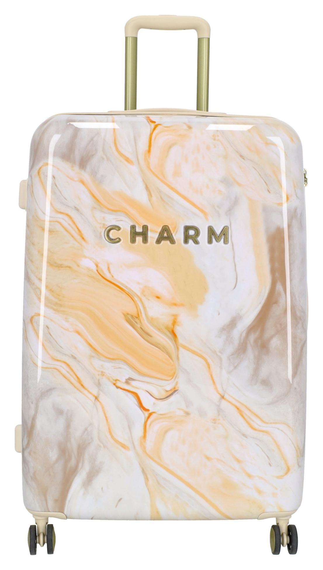 Veľký škrupinový kufor Charm London 23169 L Cream