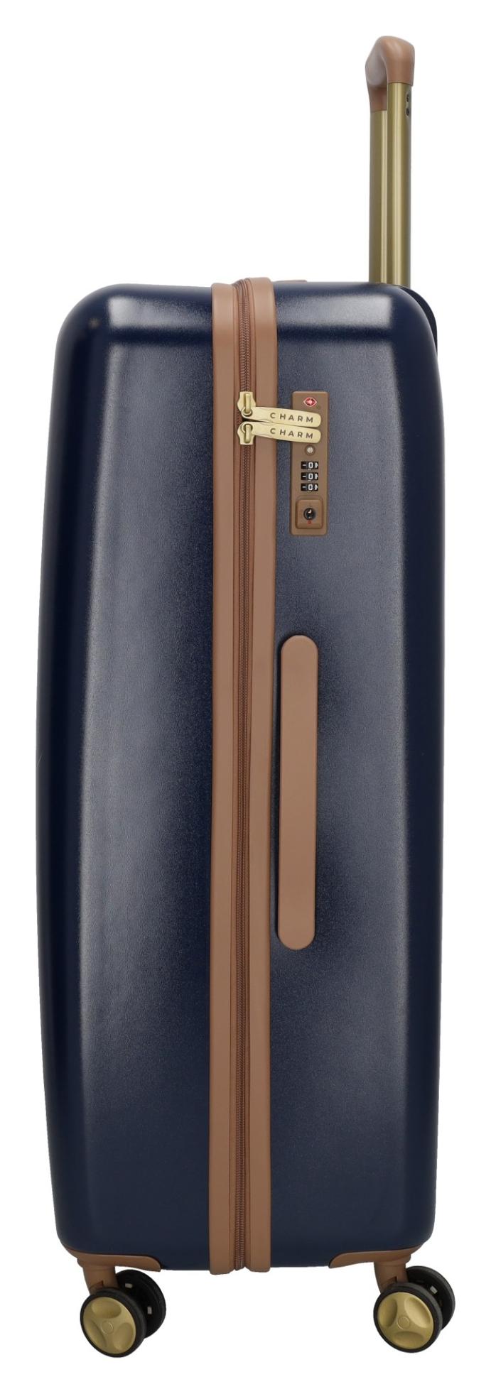 Veľký škrupinový kufor Charm London Capetown L Navy – Obrázok 3
