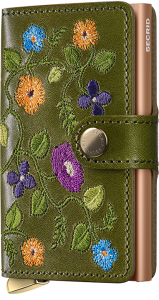 Secrid Miniwallet Premium Stitch Floral Olive