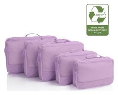 Heys Ecotex Packing Cube 5 Pc Set Lilac Blossom
