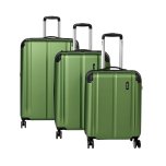 Travelite City 4w S,M,L Green – súprava 3 kufrov
