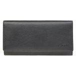 Lagen Dámska peňaženka kožená W102/L Čierna