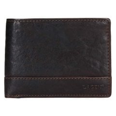 Lagen Pánska peňaženka kožená LG 6504/T Tmavo hnedá