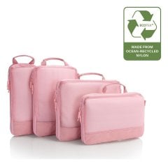 Heys Ecotex Compression Packing Cube 4 Pc Set Pink Sand