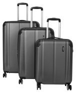 Travelite City 4w S,M,L Anthracite – súprava 3 kufrov