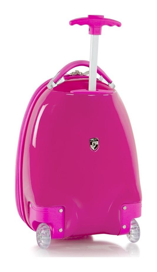 Heys Kids Trolls 2w Pink.

dve tiché in-line kolieska s kovovými ložiskami
odľahčená a špeciálne tvarovaná výsuvná rukoväť z hliníka
extra vrstva bezfarebného laku na povrchu chráni potlač a dodá lesk
baliaci systém s kompresnými popruhmi
textilná deliaca prepážka na zips
jemná farebná podšívka
zapínanie na dvojcestný zips s očkami na zopnutie malým zámkom (nie je súčasťou)
kufor je väčšinou leteckých spoločností akceptovaný ako palubná batožina