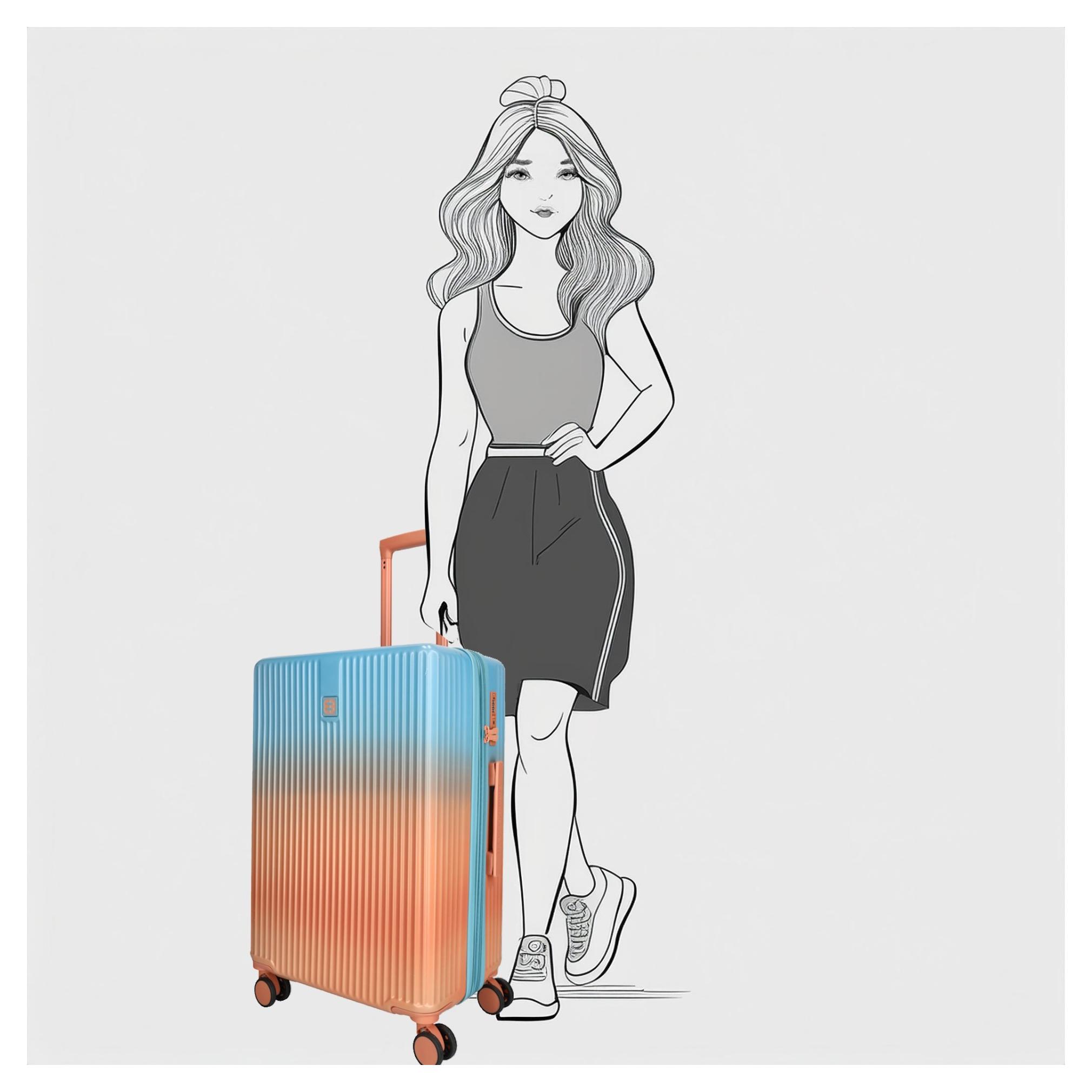 Stredný kufor na kolieskach Enrico Benetti Havana M Salmon – Obrázok 5