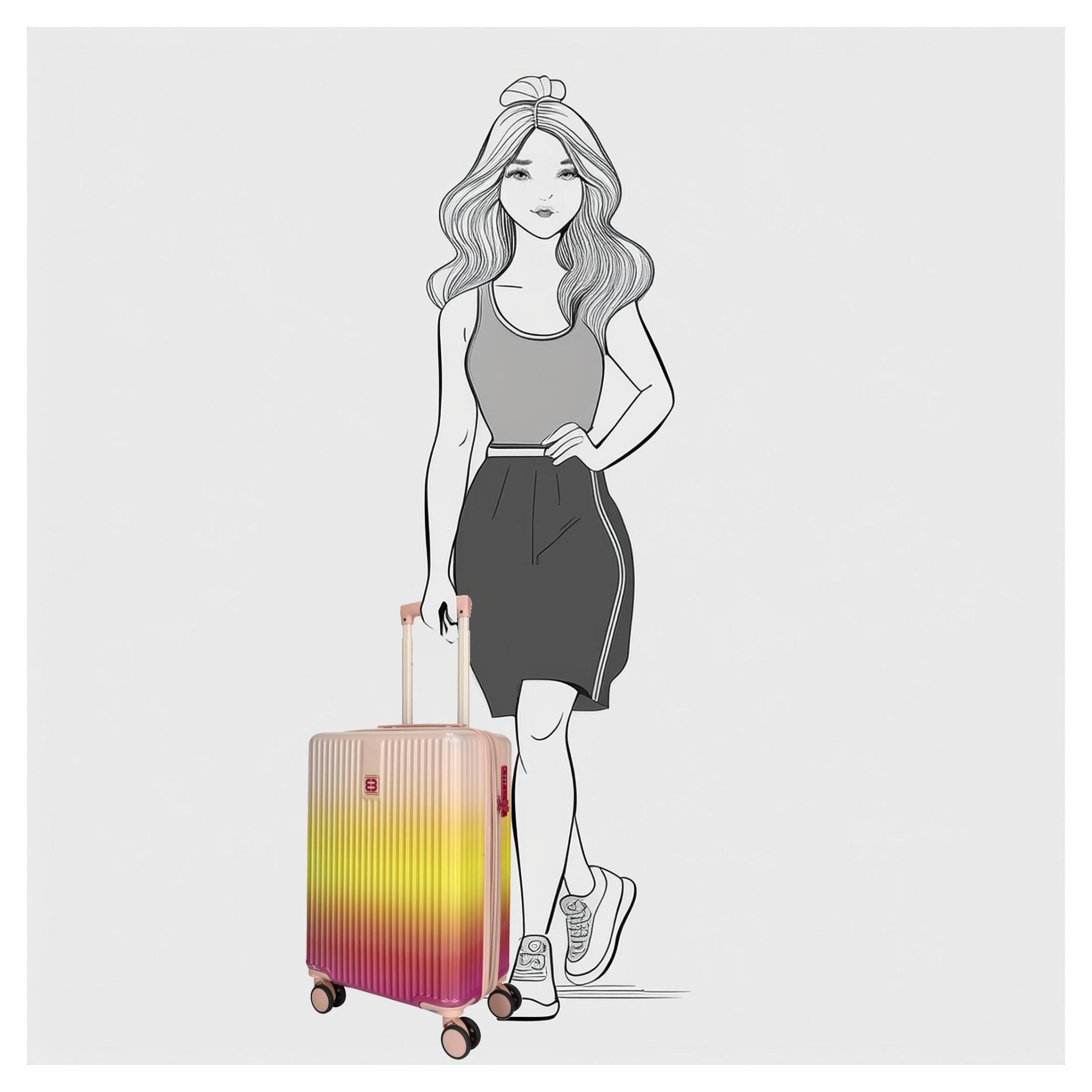 Príručný kufor Enrico Benetti Havana S Fuchsia – Obrázok 5