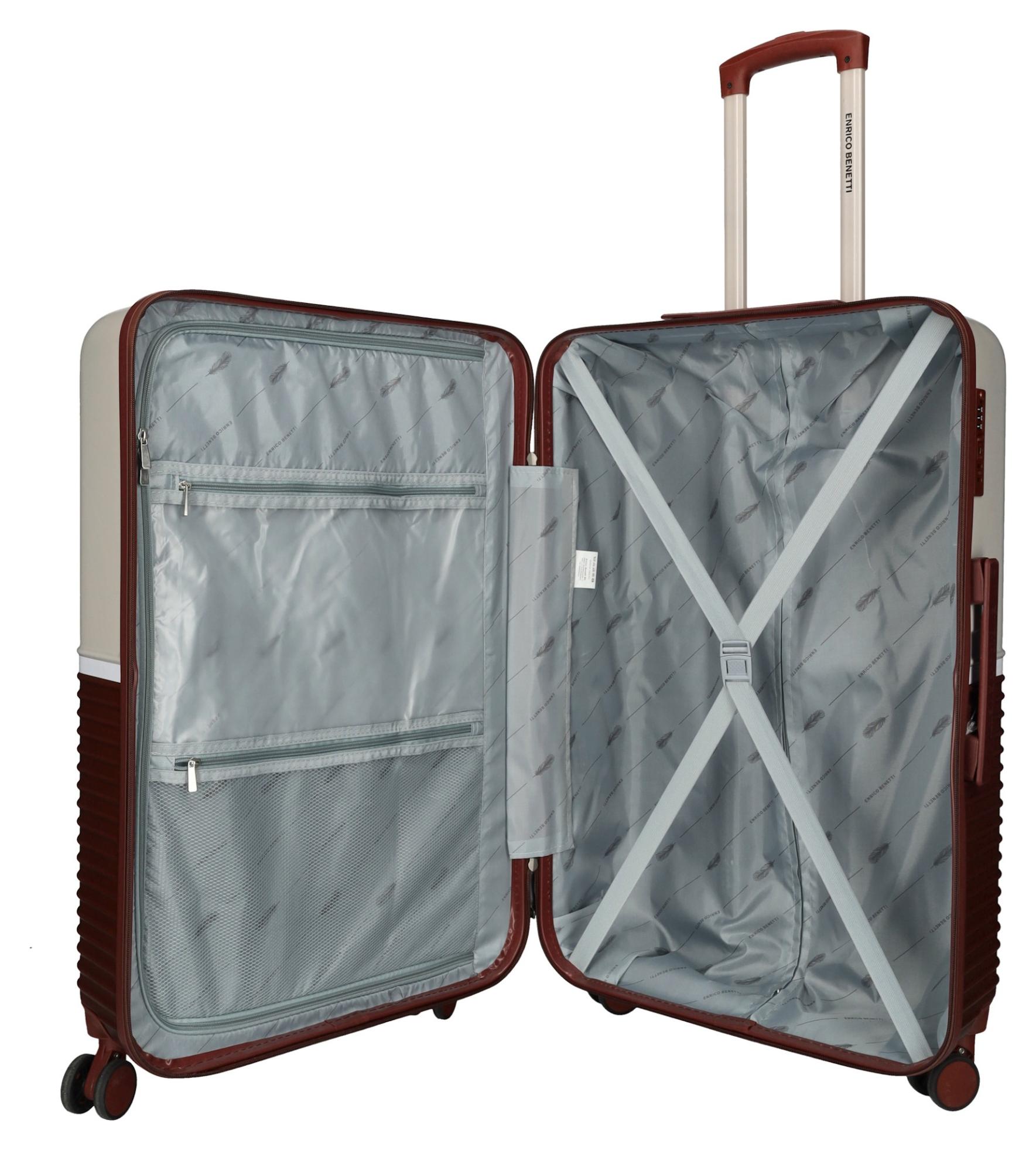 Veľký cestovný kufor Enrico Benetti Princetown L Bordeaux/Pink – Obrázok 4