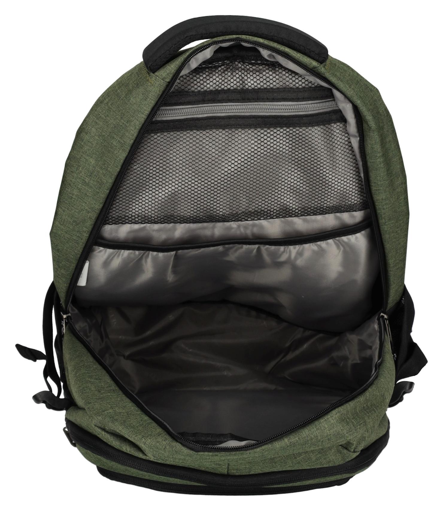 Batoh na notebook Enrico Benetti Hamburg Notebook Backpack 35,5 l Olive – Obrázok 4