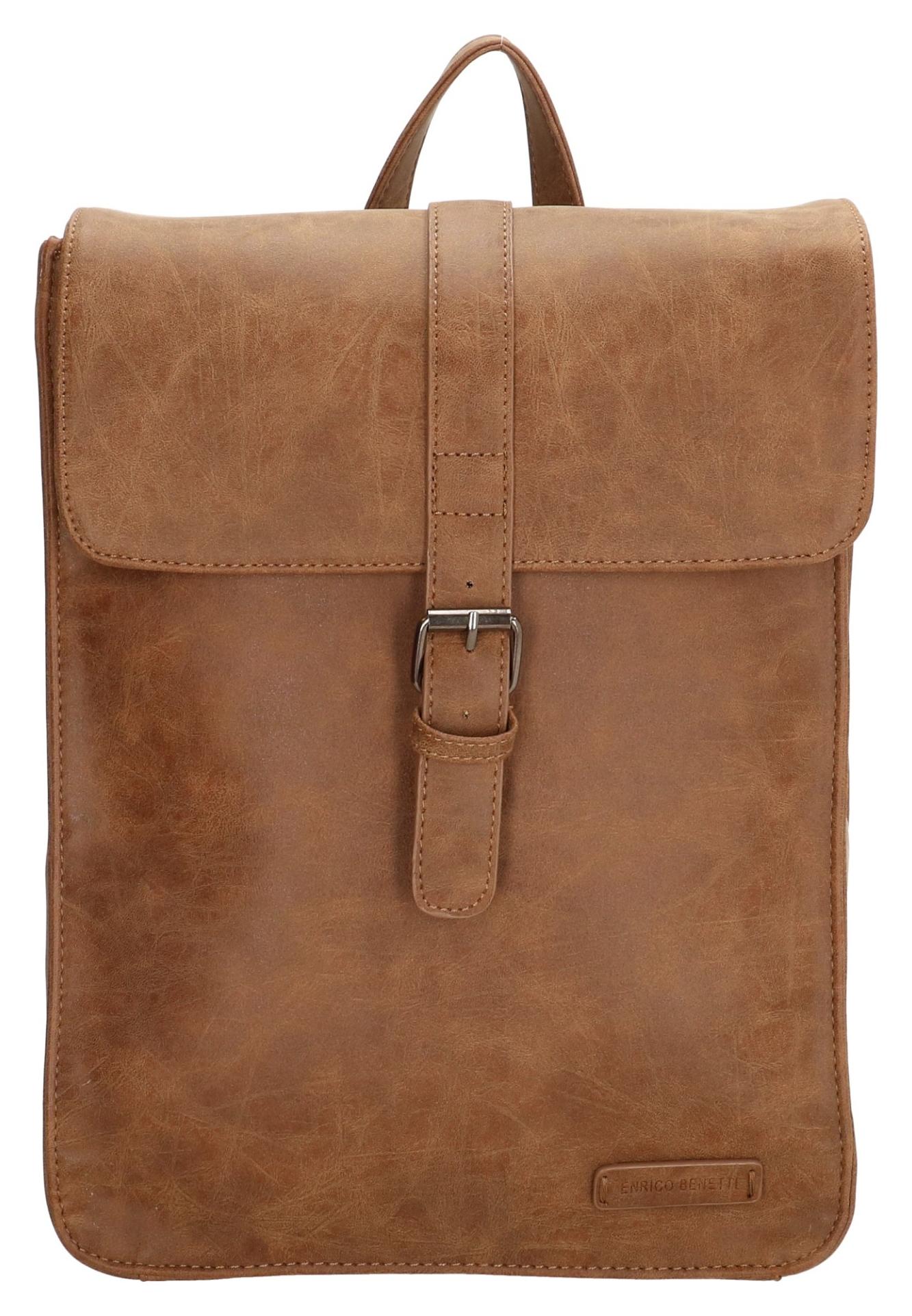 Elegantný dámsky batoh do mesta Enrico Benetti Kate Backpack Camel