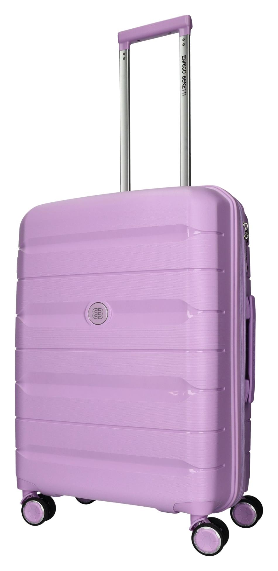 Stredný škrupinový kufor na kolieskach Enrico Benetti Montréal M Lilac