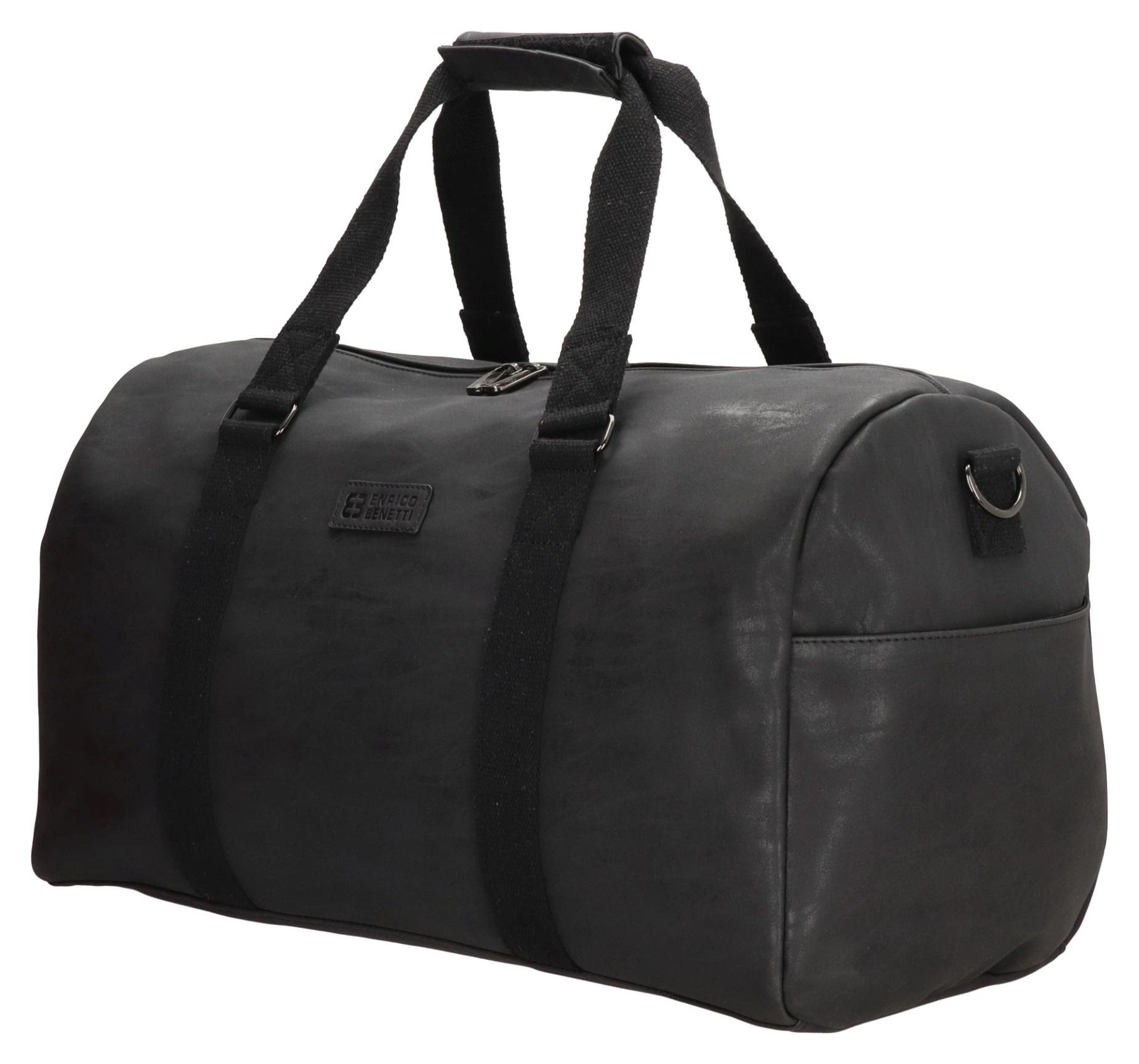 Cestovná taška Enrico Benetti Rotterdam Sport Bag Black – Obrázok 3