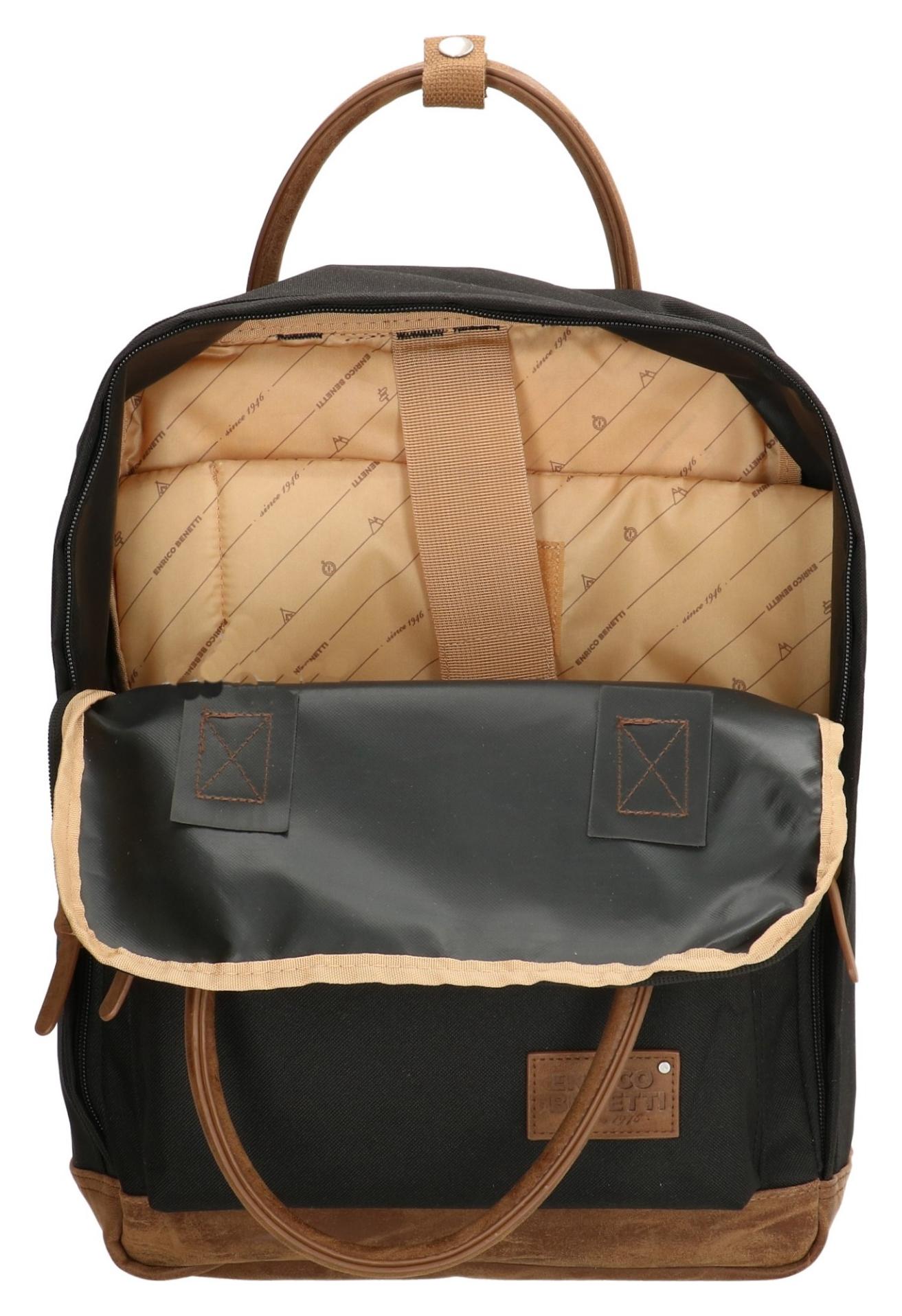 Batoh na notebook Enrico Benetti Santiago Notebook Backpack 17 l Black – Obrázok 4