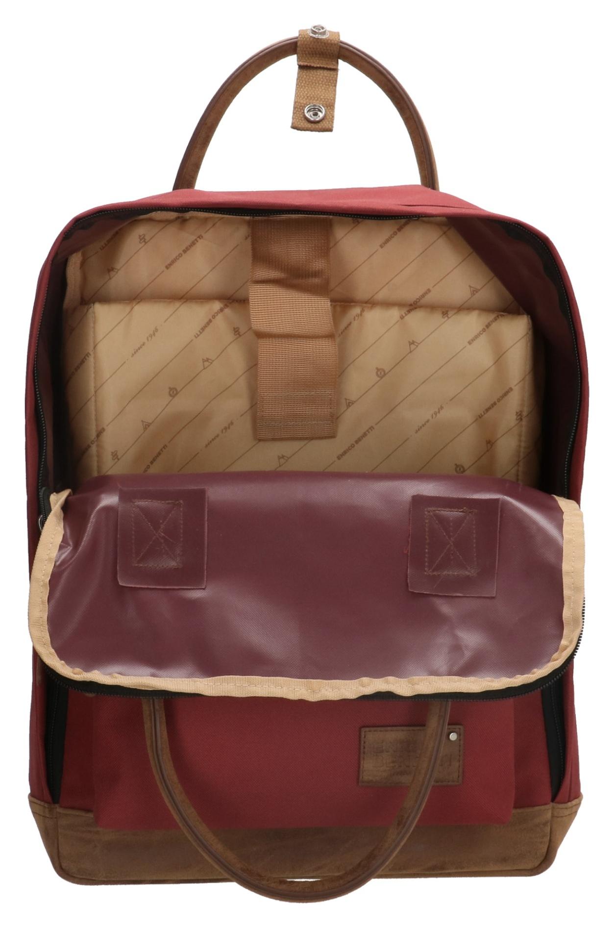 Batoh na notebook Enrico Benetti Santiago Notebook Backpack 17 l Bordeaux – Obrázok 4