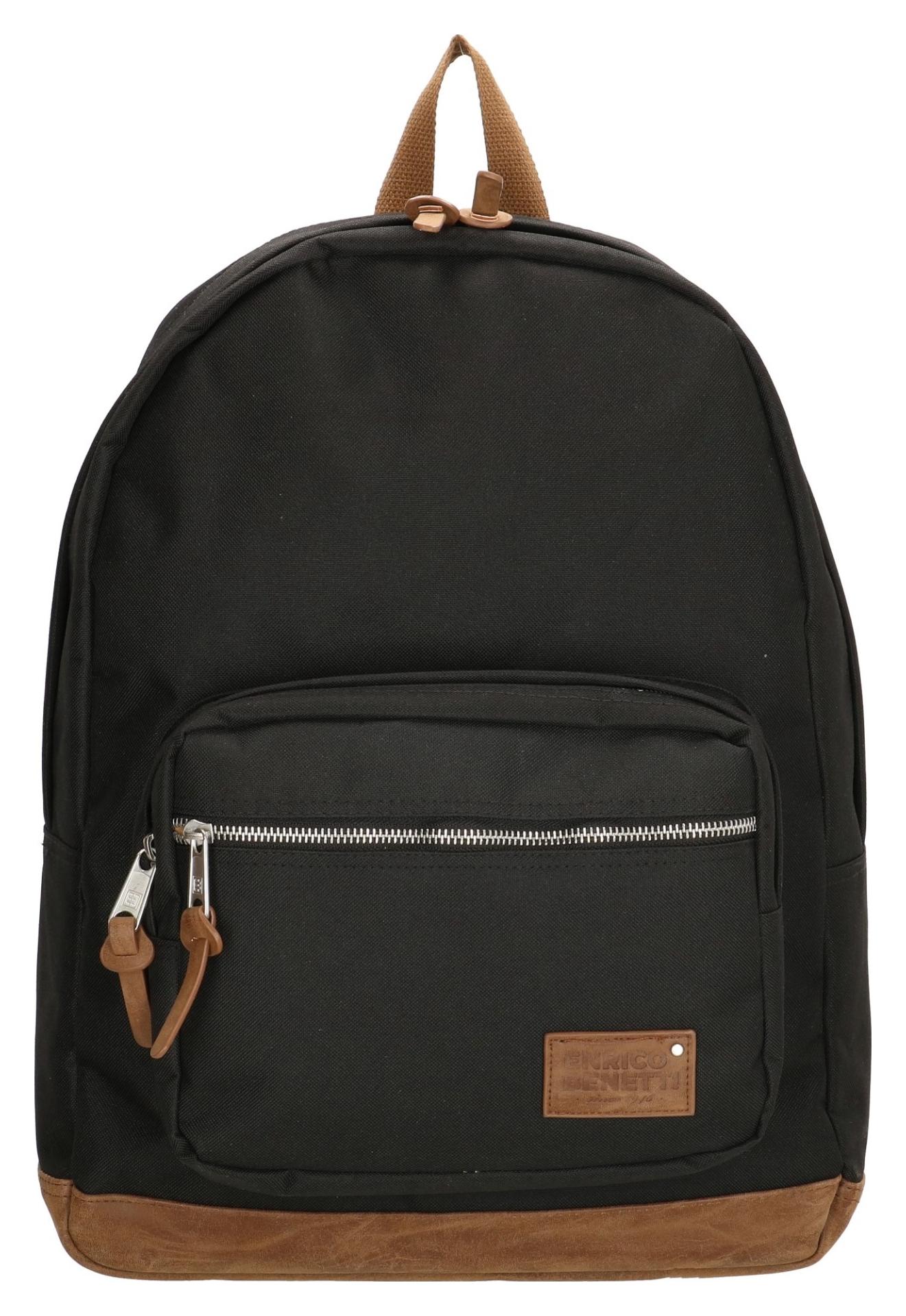 Retro ruksak Enrico Benetti Santiago Notebook Backpack 22 l Black