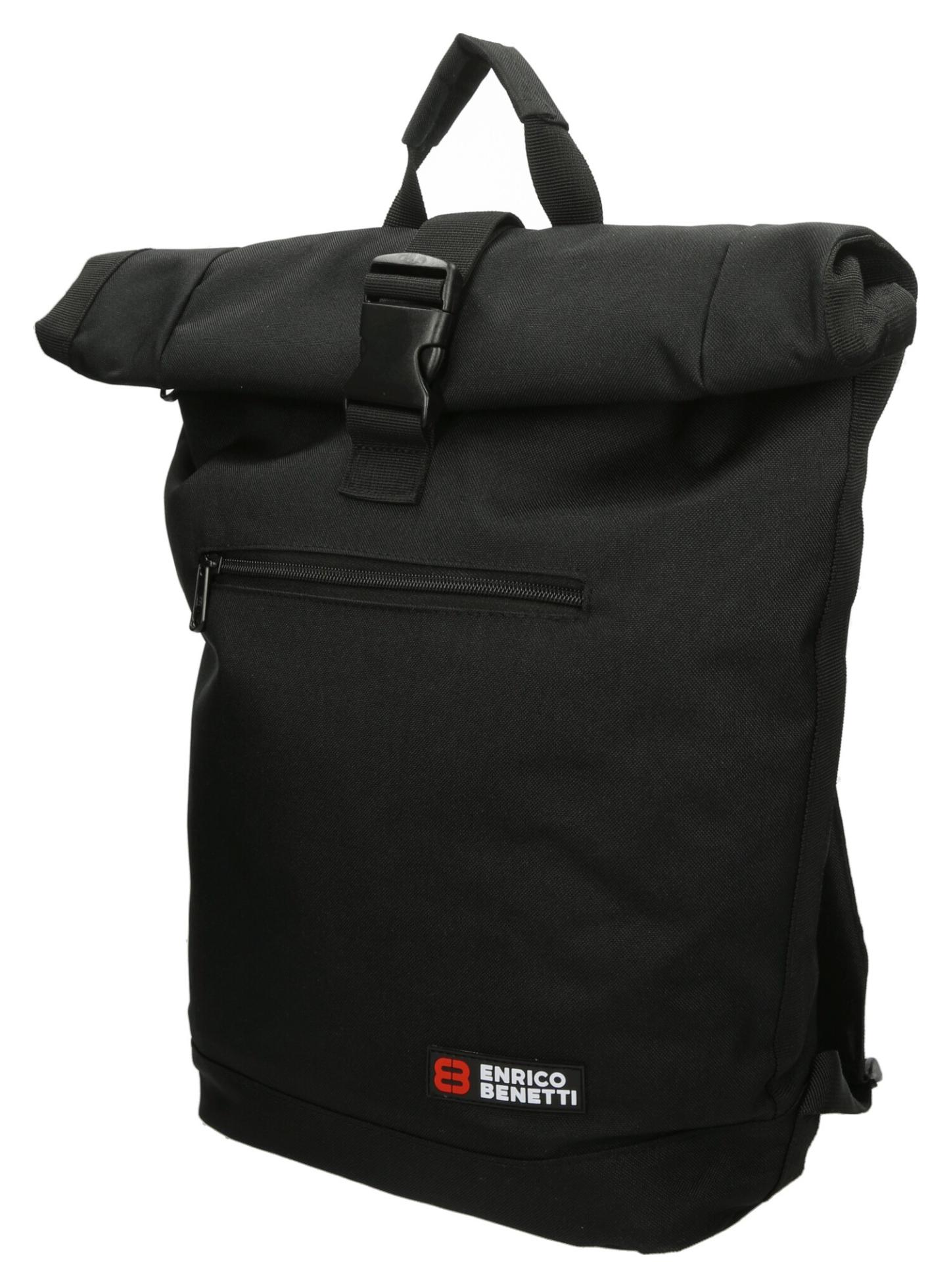 Roll-top batoh Enrico Benetti Amsterdam Notebook Backpack Black