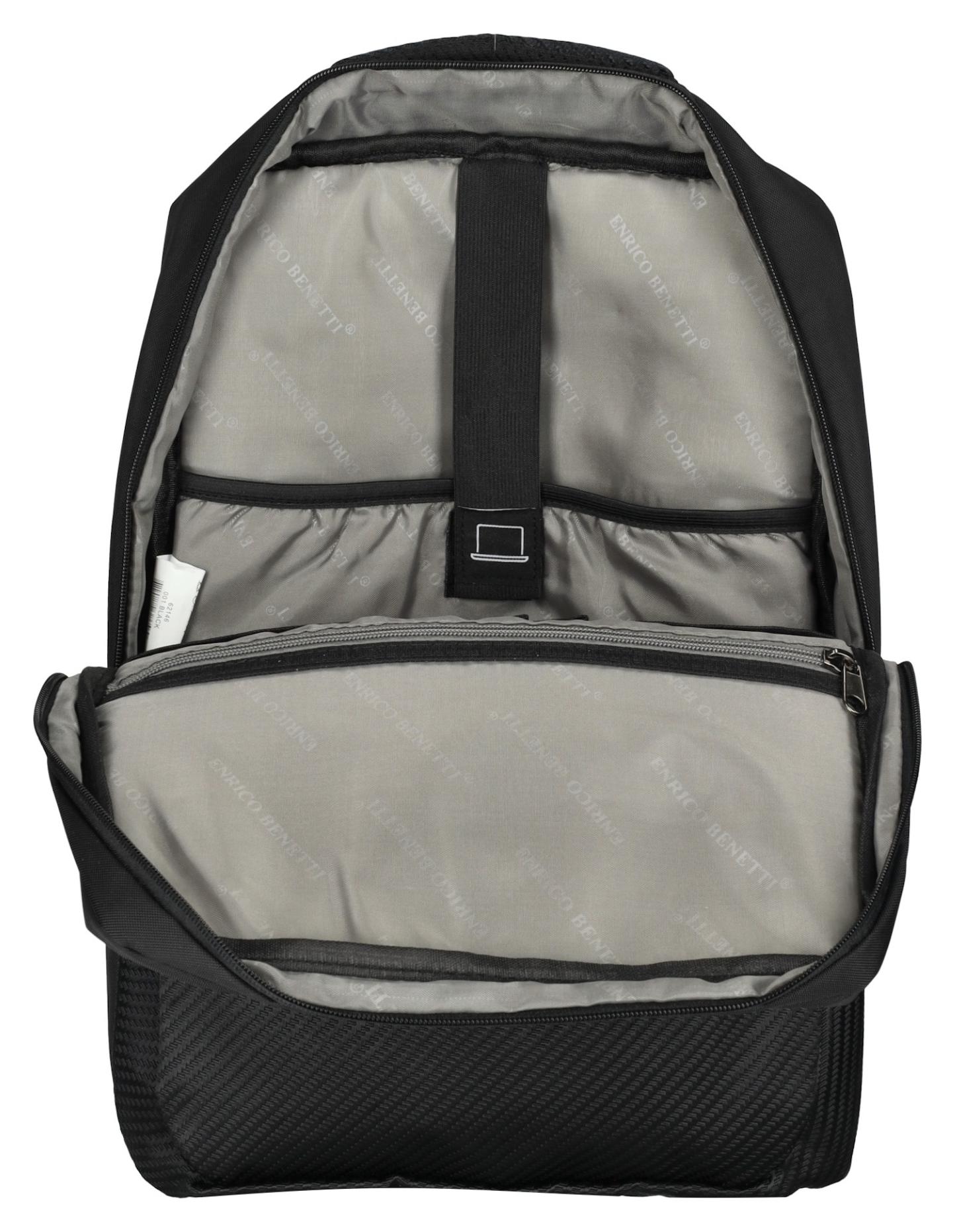 Batoh na notebook Enrico Benetti Bern 15" Notebook Backpack Black – Obrázok 4