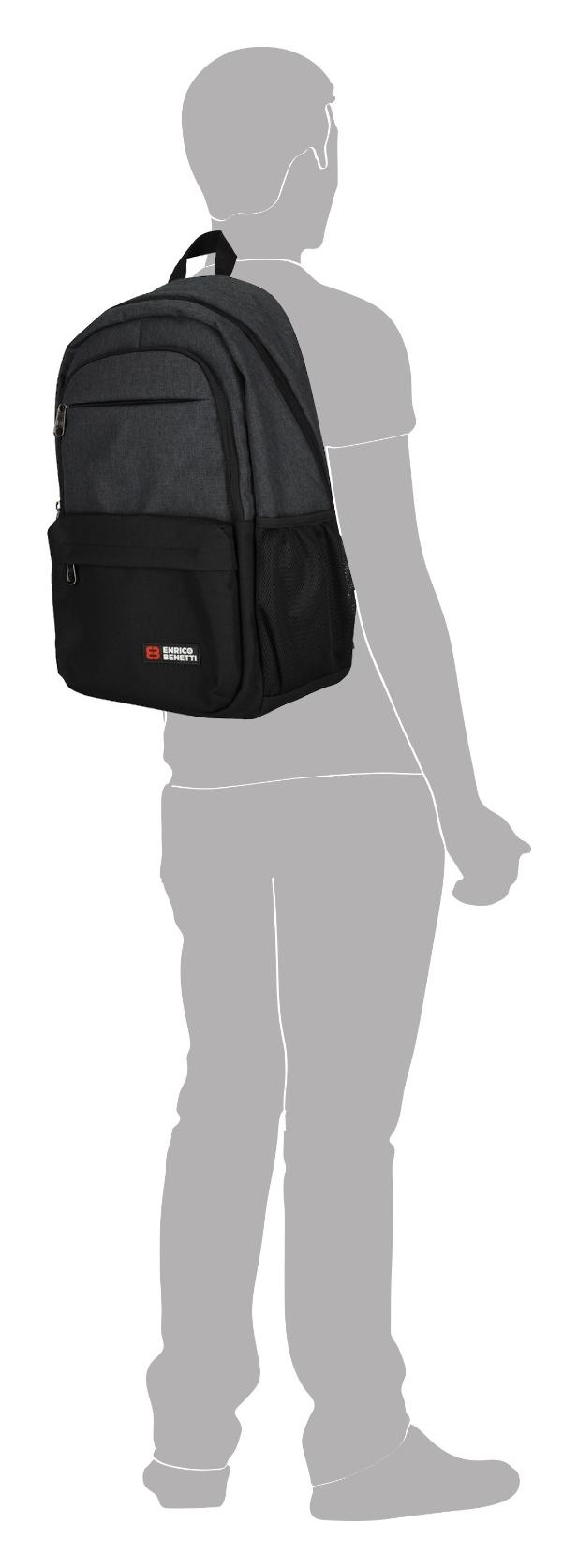 Batoh na notebook Enrico Benetti Hamburg Notebook Backpack 23 l Grey – Obrázok 5