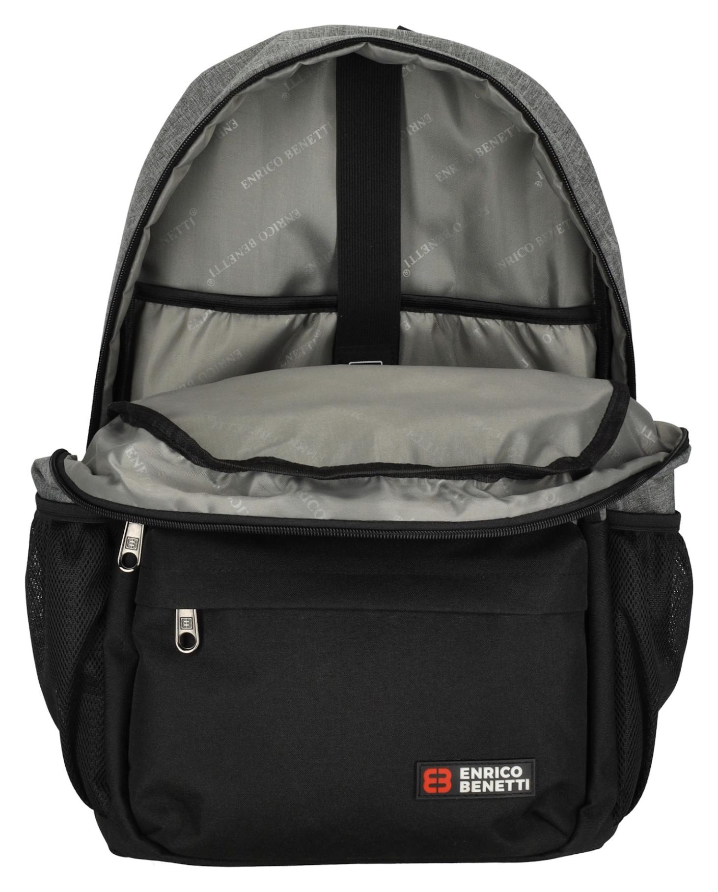 Batoh na notebook Enrico Benetti Hamburg Notebook Backpack 23 l Light Grey – Obrázok 4