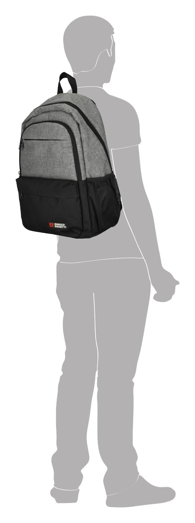 Batoh na notebook Enrico Benetti Hamburg Notebook Backpack 23 l Light Grey – Obrázok 5