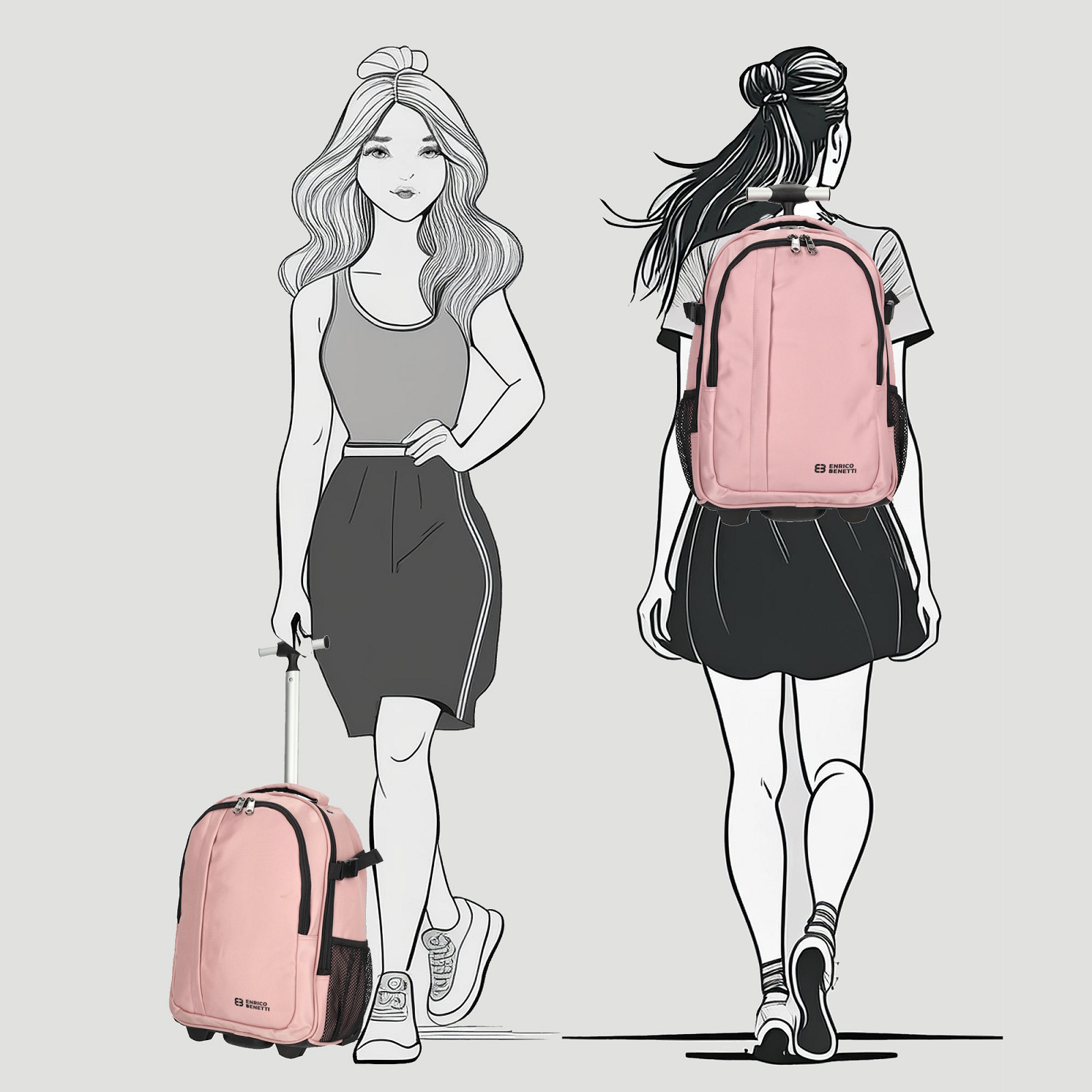 Batoh na kolieskach Enrico Benetti Innsbruck 47256 Oldpink