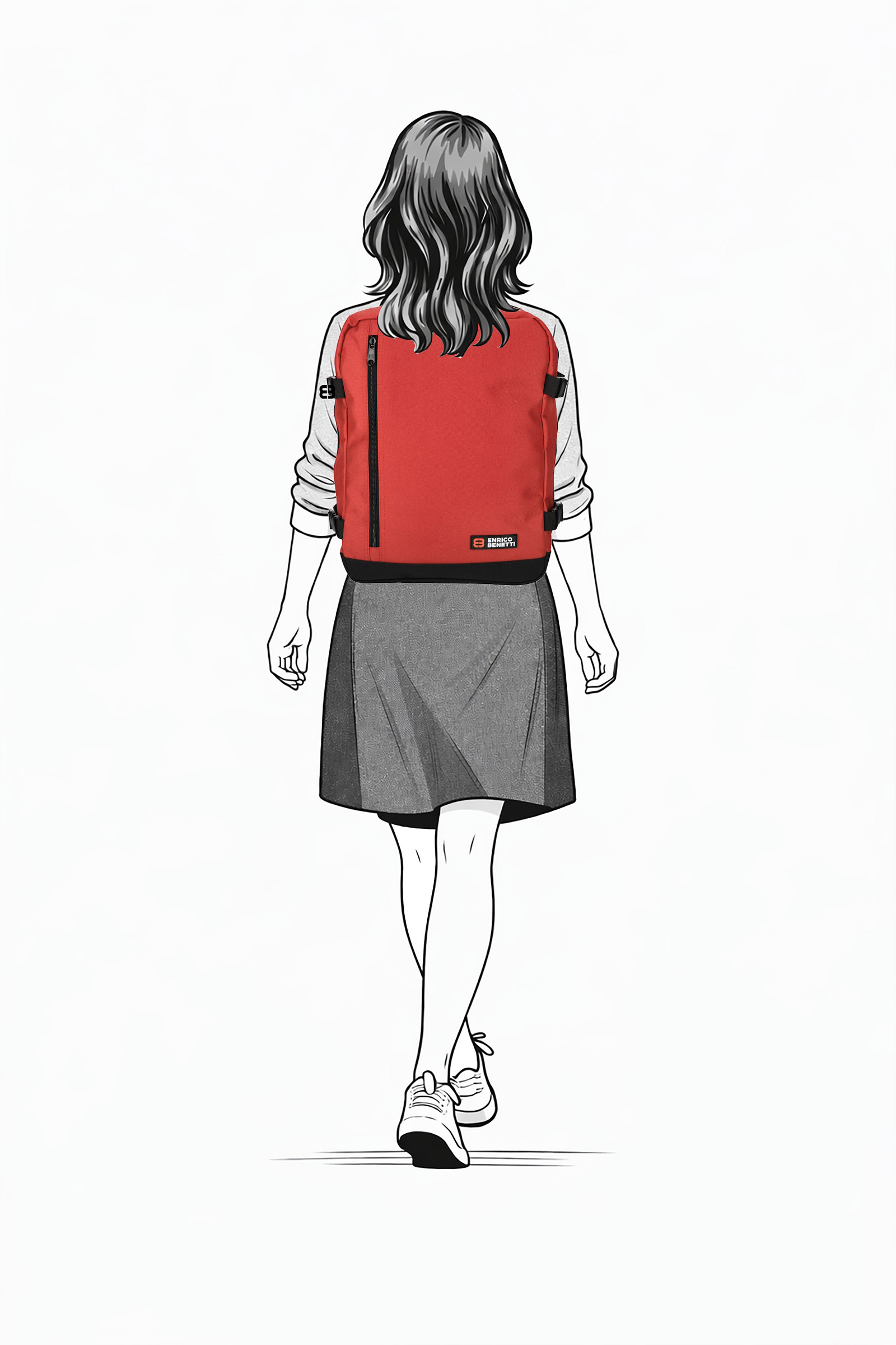 Batoh do lietadla 40x30x20 Enrico Benetti Amsterdam 54687 Red