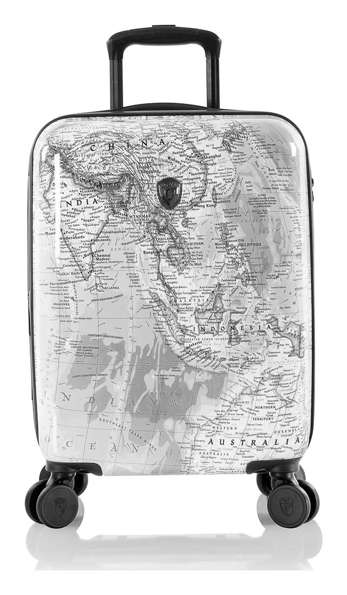 Sada cestovných kufrov Heys Journey 3G S,M,L Black/White Map – Obrázok 3