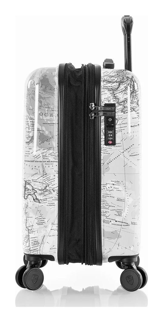 Sada cestovných kufrov Heys Journey 3G S,M,L Black/White Map – Obrázok 4