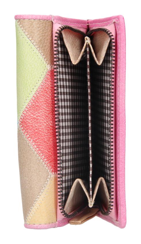Dámska kožená peňaženka Lagen LG-11RK Light Fuchsia/Multi – Obrázok 4