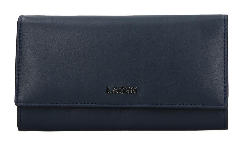 Dámska kožená peňaženka Lagen BLC/5065/621 Navy blue