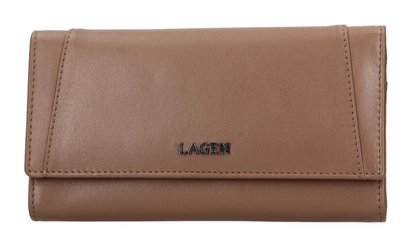 Dámska kožená peňaženka Lagen BLC/5064/621 Taupe