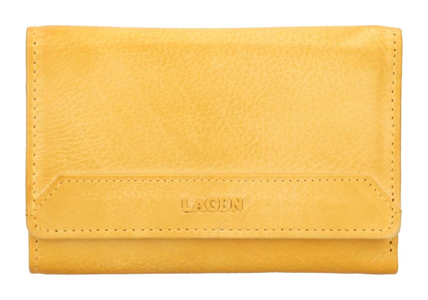 Dámska kožená peňaženka Lagen LG-11/D Dark Yellow