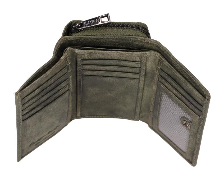 Dámska kožená peňaženka Lagen LG-2163 Green