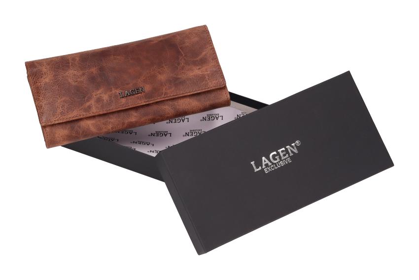 Dámska kožená peňaženka Lagen LG-2164 Brown – Obrázok 6